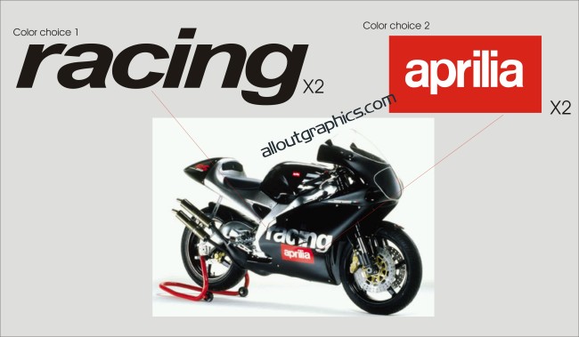 SL APRILIA SPORT Motorcycle Sticker//Decal  *Colour /& Size Choice*