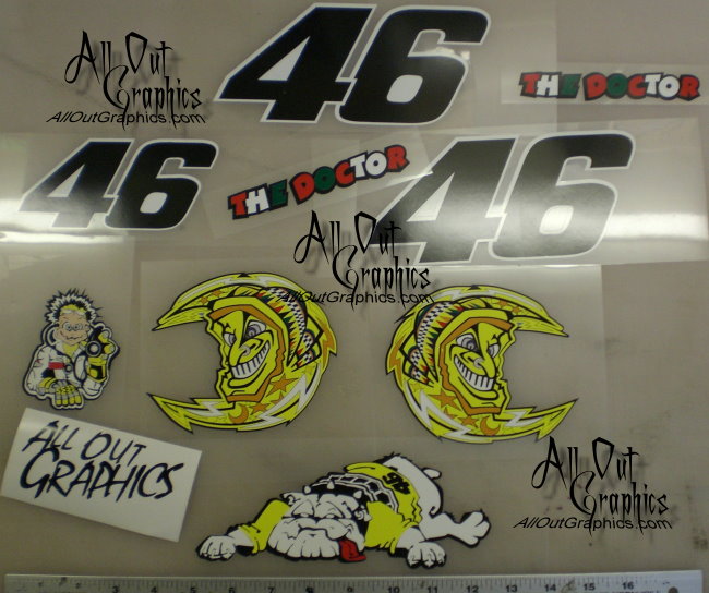 valentino rossi doctor sticker. Rossi Fan decal pack